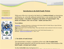 Tablet Screenshot of kiddgenealogy.net